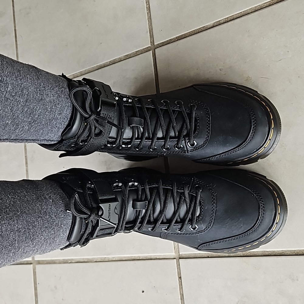Dr. Martens Combs Tech Black Leather Boots. NWOB!